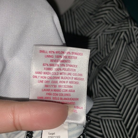 Isabel Maternity Geometric Tankini Swim Top Criss Cross Back - Picture 9 of 11